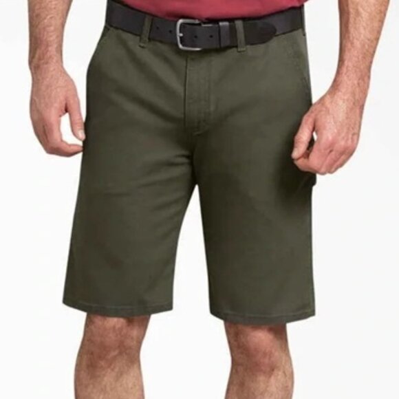 Dickies Flex Regular Fit Olive Green Utility Shorts NWT Size 44 - Picture 1 of 10